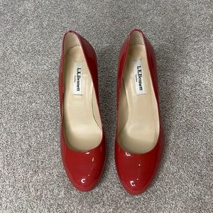 LK Bennet coral red pumps. Never worn, size 36.
